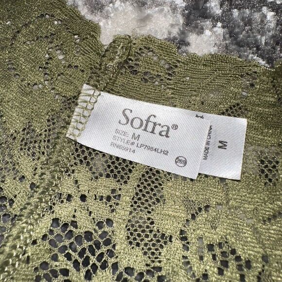 NWT Sofra (Medium) Brand New Green Lace Cheeky Undies - Picture 5 of 6